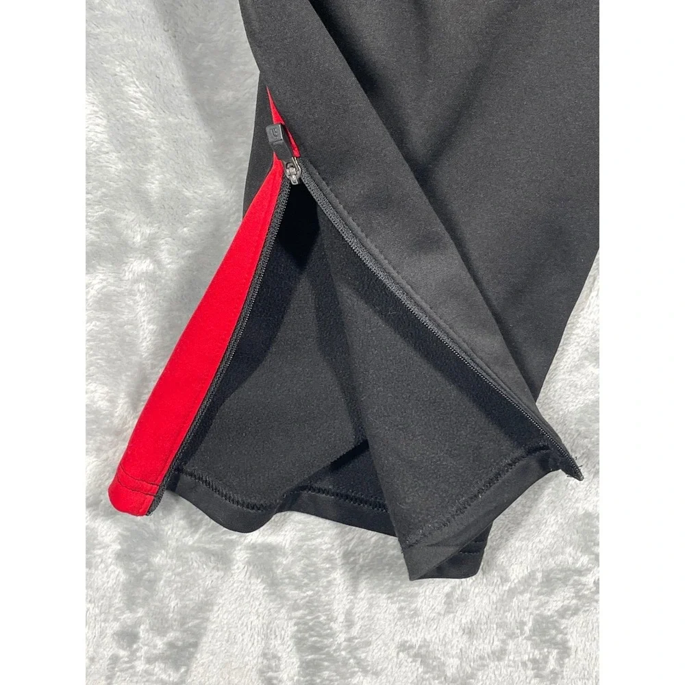 The North Face Mens XL Black Red Active Track Pants Zippered Ankle Joggers